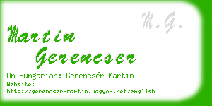 martin gerencser business card
